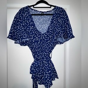 Royal Blue Blouse, Size 2XL